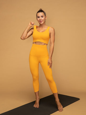 Air Vent Tank High Waist Cropped Leggings Yoga Set