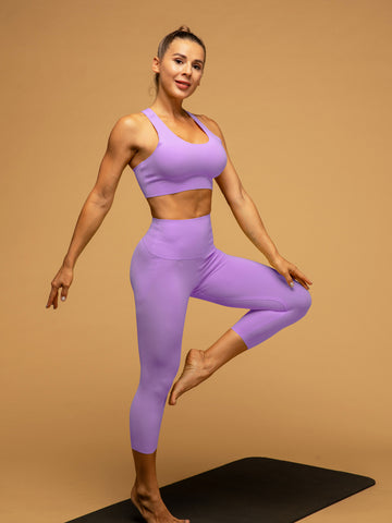 Mid Rise Cropped Leggings Air Vent Crop Top