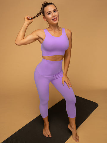 Air Vent Tank High Waist Cropped Leggings Yoga Set