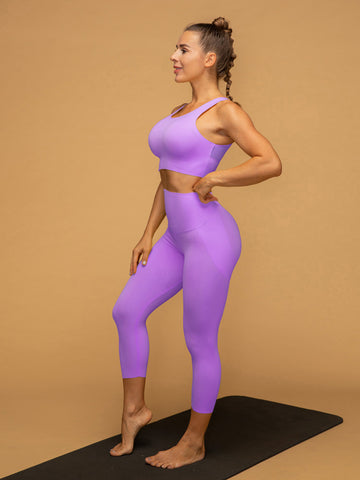 High Waist Cropped Tank Top Buttery Soft Set
