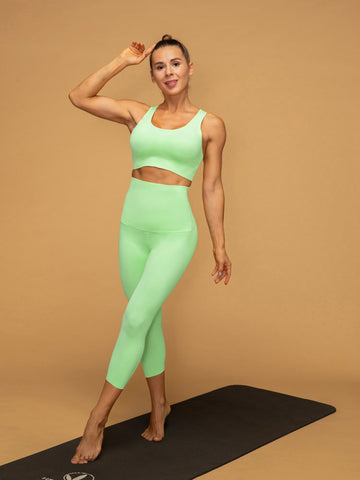 Air Vent Tank High Waist Cropped Leggings Yoga Set