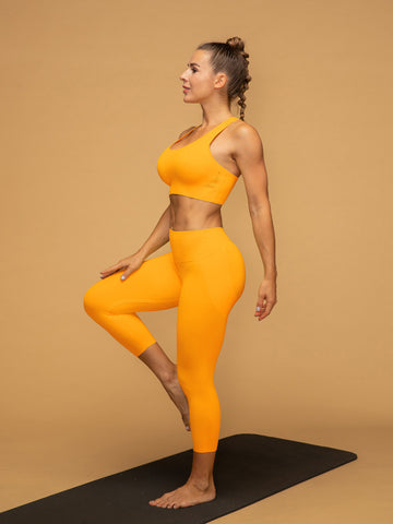 Air Vent Tank Top Low Waist Cropped Leggings Set