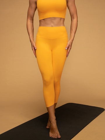 Low Waist Cropped Gym Leggings Tank Top Set