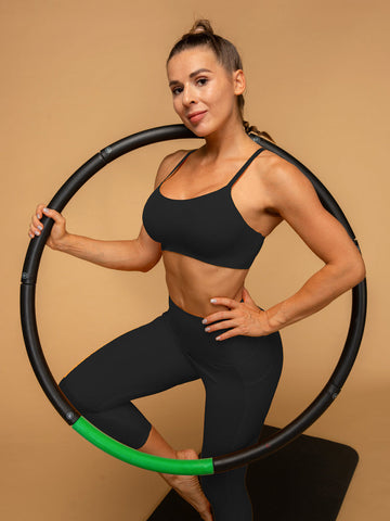 Thin Strap Sport Bra & Cropped Pocketed Leggings Set