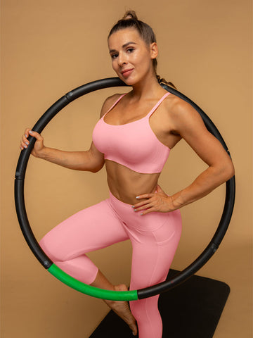 Thin Strap Sport Bra & Cropped Pocketed Leggings Set