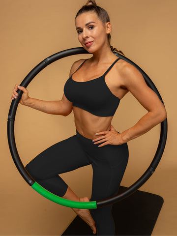 Thin Strap Sport Bra & Cropped Pocketed Leggings Set