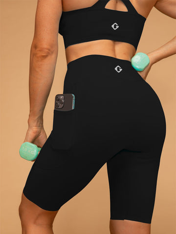 Buttery Soft Mid Rise Pocketed Shorts & Air Vent Top