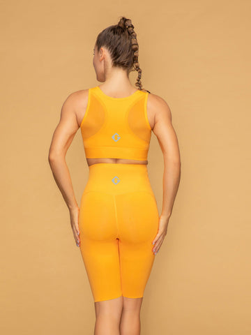 High Waist Butt Lifting Shorts Cropped Tank Set