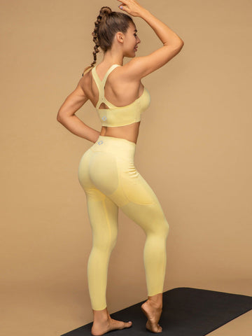 Low Rise 7/8 Pocketed Leggings Air Vent Tank Running Set