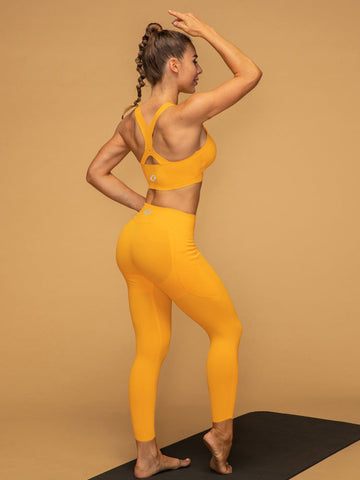 Low Rise 7/8 Pocketed Leggings Air Vent Tank Running Set