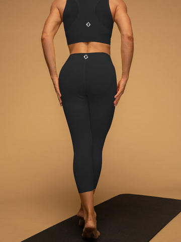 Low Waist Cropped Gym Leggings Tank Top Set