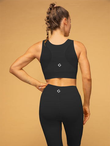 Low Rise Pocketed Leggings Cropped Tank Set
