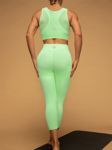 Mid Waist Butt Lifting Cropped Tank Top Set