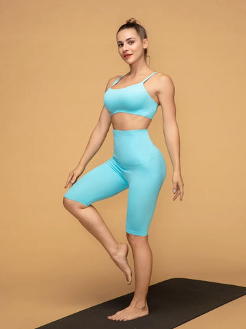 Thin Strap Bra & High Rise Short Shaping Leggings Set