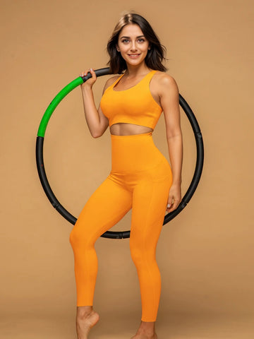 High Rise 7/8 Pocketed Leggings Air Vent Tank Workout Set
