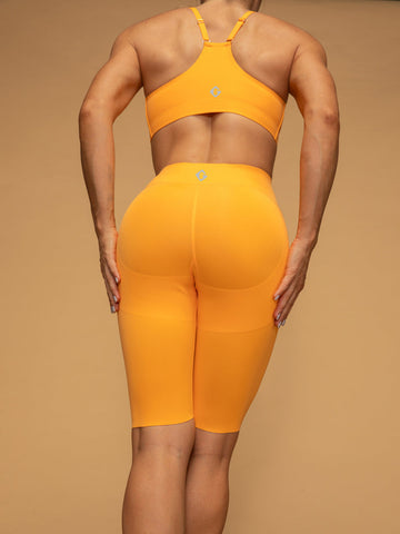 Thin Strap Bra & Low Waist Pocketed Shorts Sport Set