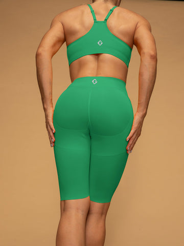 Thin Strap Bra & Low Waist Pocketed Shorts Sport Set