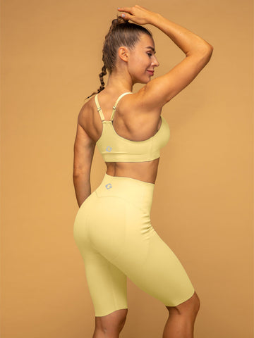 Thin Strap Bra & Mid Rise Short Leggings Running Set
