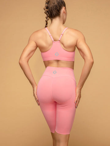 Thin Strap Bra & Mid Rise Short Leggings Running Set