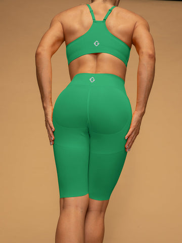 Thin Strap Bra & Short Leggings With Pockets Workout Set
