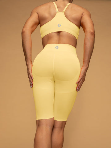 Thin Strap Bra & Short Leggings With Pockets Workout Set