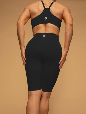Thin Strap Bra & Short Leggings With Pockets Workout Set