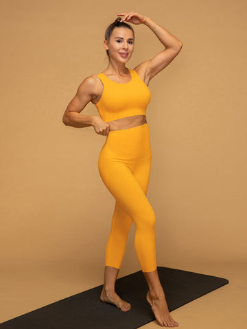 High Waist Cropped Tank Top Buttery Soft Set